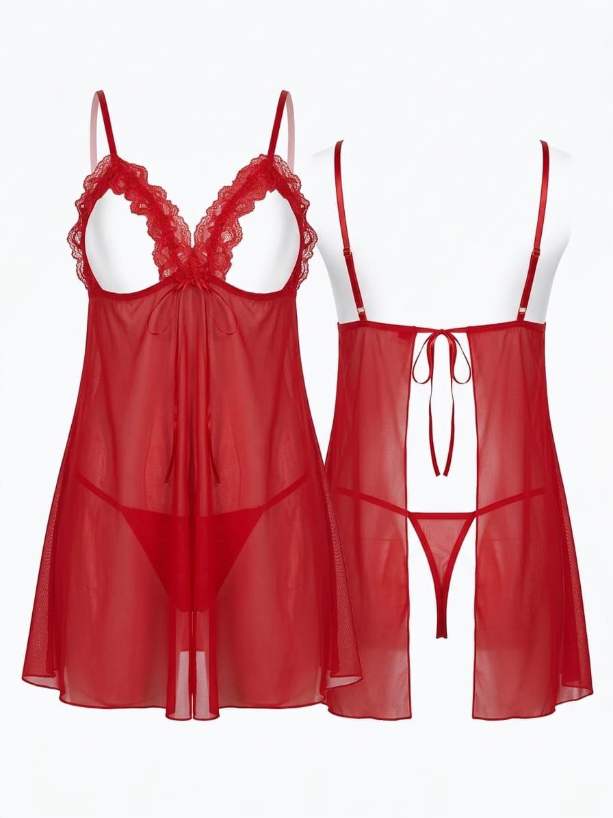 Women’s Lace Babydoll Lingerie Set
