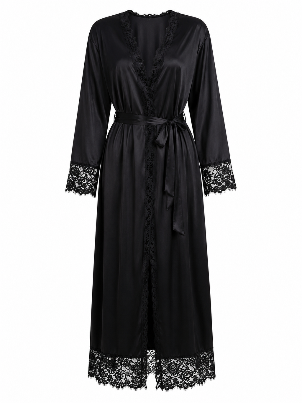 Black lace Trim Stain Long/Gown