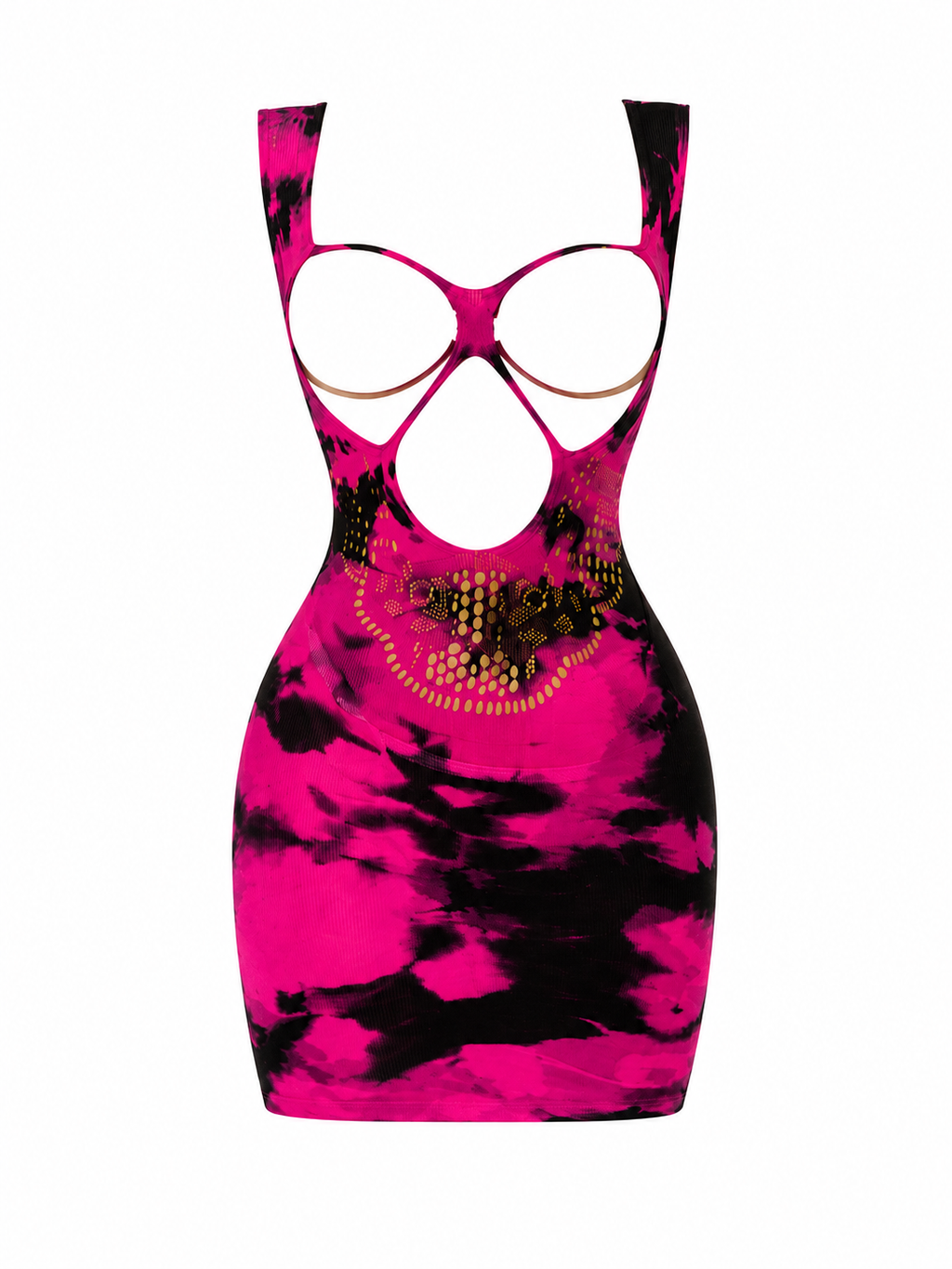 Pink Printed Lingerie Bodysuit